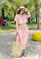 Set chân váy linen Hàn Cói Design