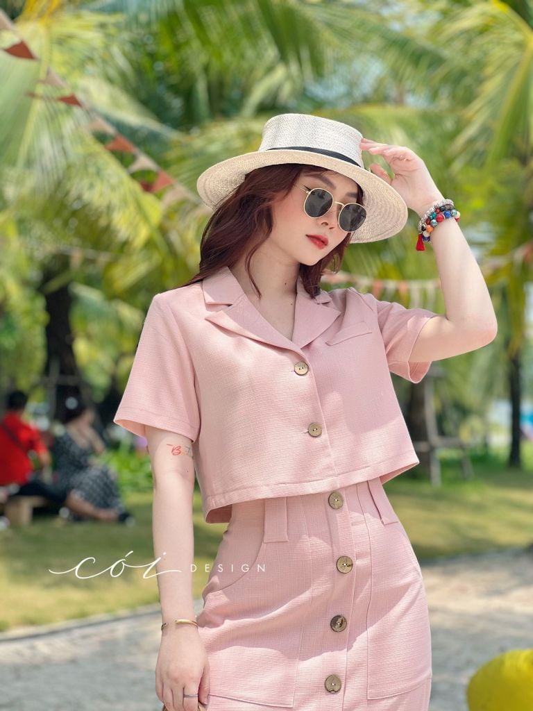 Set chân váy linen Hàn Cói Design