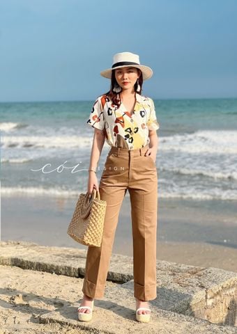 Quần kaki lật lai Cói Design