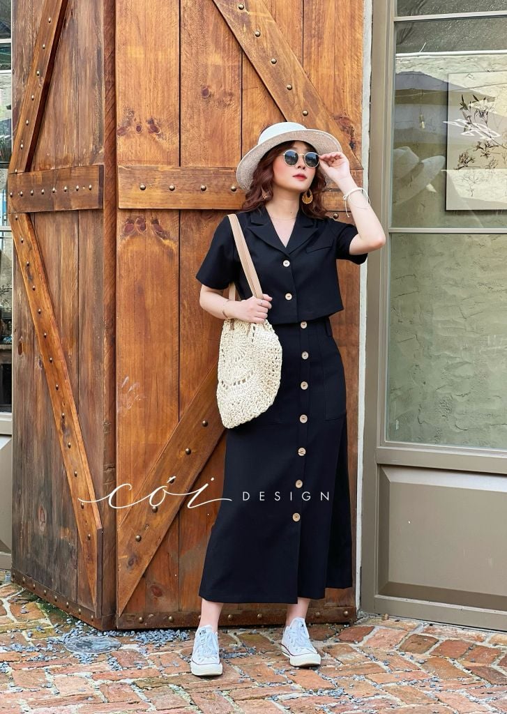 Chân váy TT Linen tưng premium Cói Design
