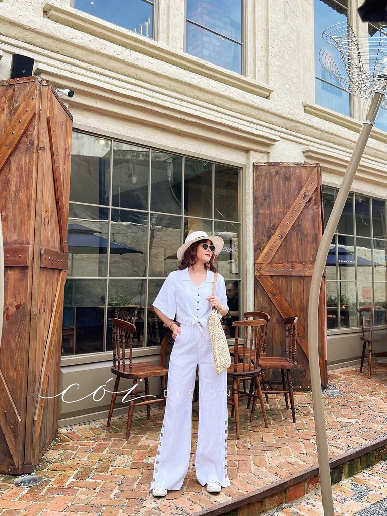 Quần suông hàng nút linen tưng Cói Design
