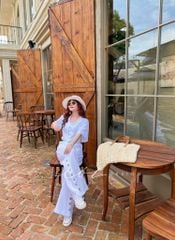 Quần suông hàng nút linen tưng Cói Design