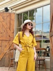 Quần suông hàng nút linen tưng Cói Design