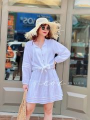 Chân váy linen xòe ngắn Cói Design