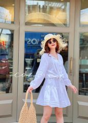 Chân váy linen xòe ngắn Cói Design