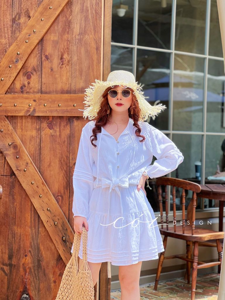 Chân váy linen xòe ngắn Cói Design