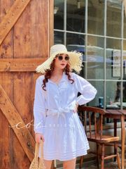 Chân váy linen xòe ngắn Cói Design