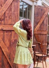 Chân váy linen xòe ngắn Cói Design