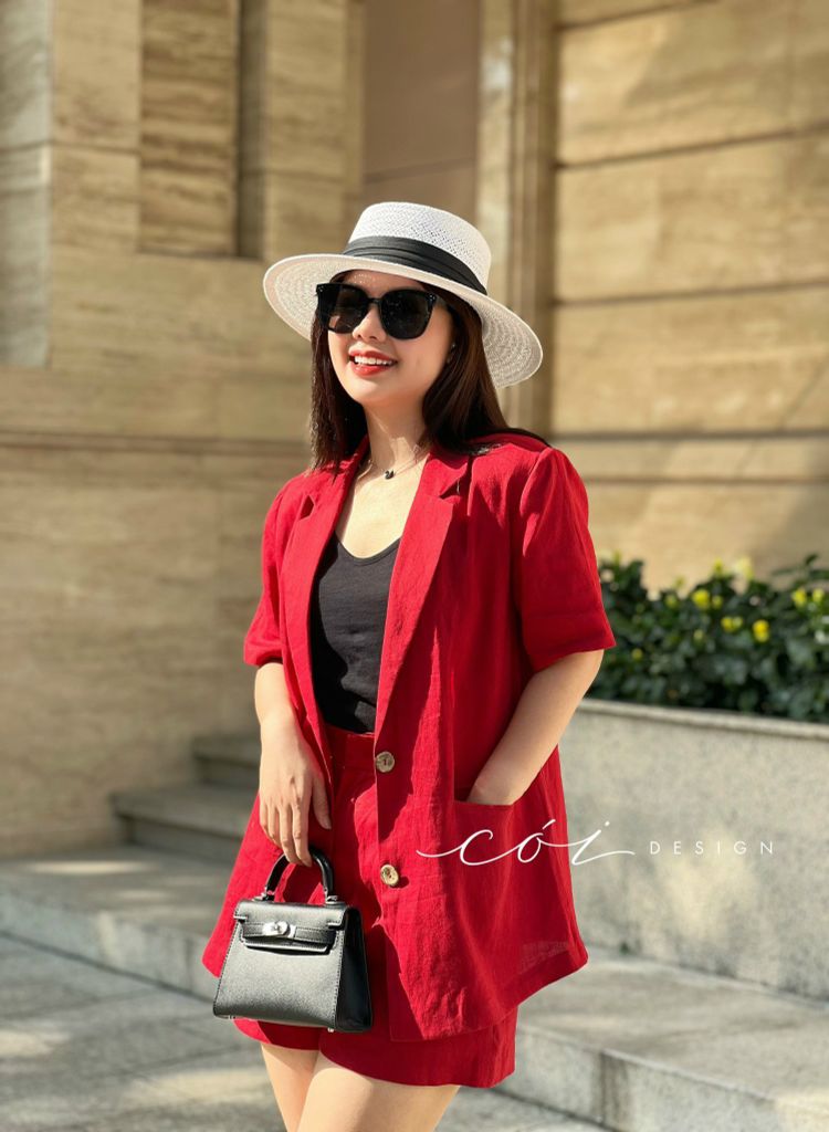 Áo blazer tay ngắn Cói Design