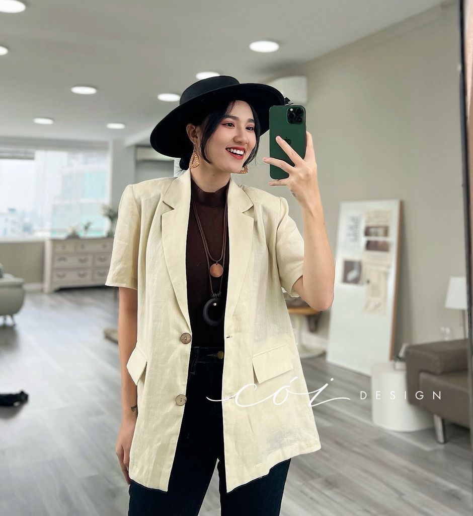Áo blazer tay ngắn Cói Design