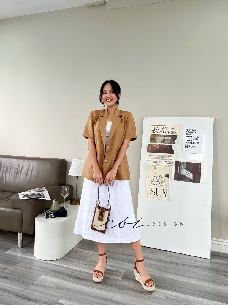 Áo blazer tay ngắn Cói Design