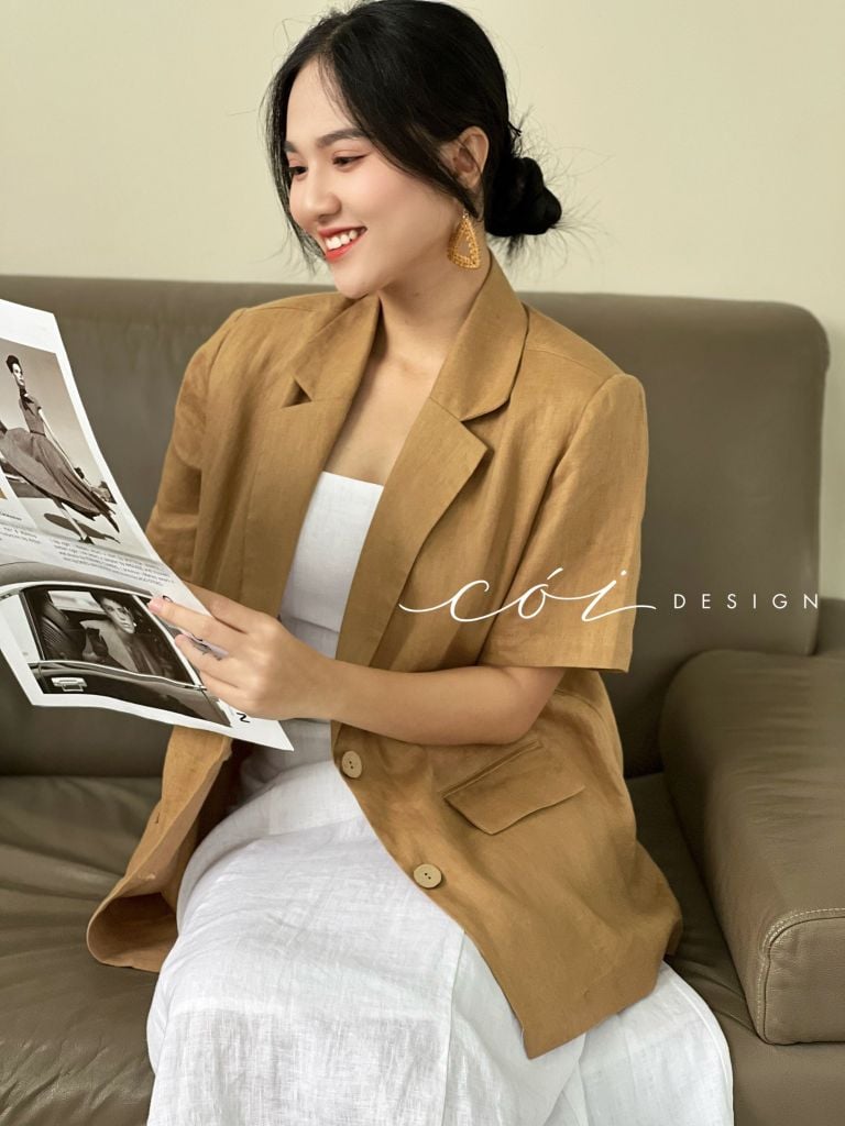 Áo blazer tay ngắn Cói Design