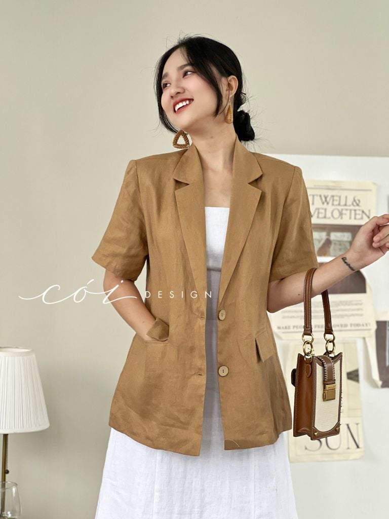 Áo blazer tay ngắn Cói Design