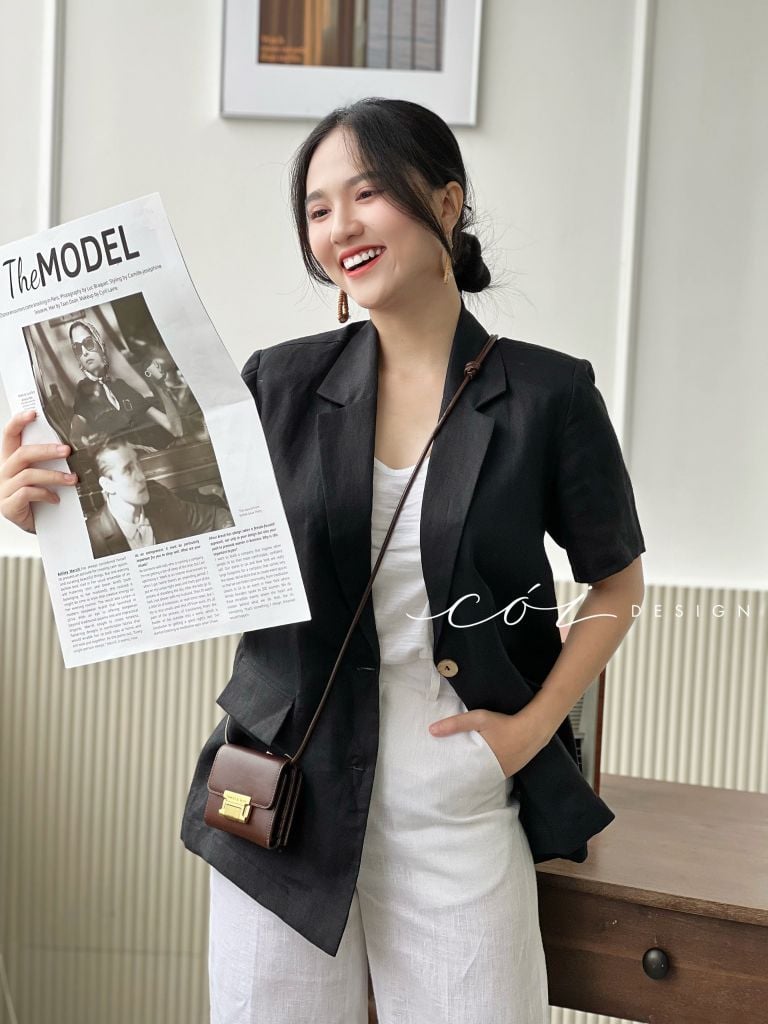 Áo blazer tay ngắn Cói Design