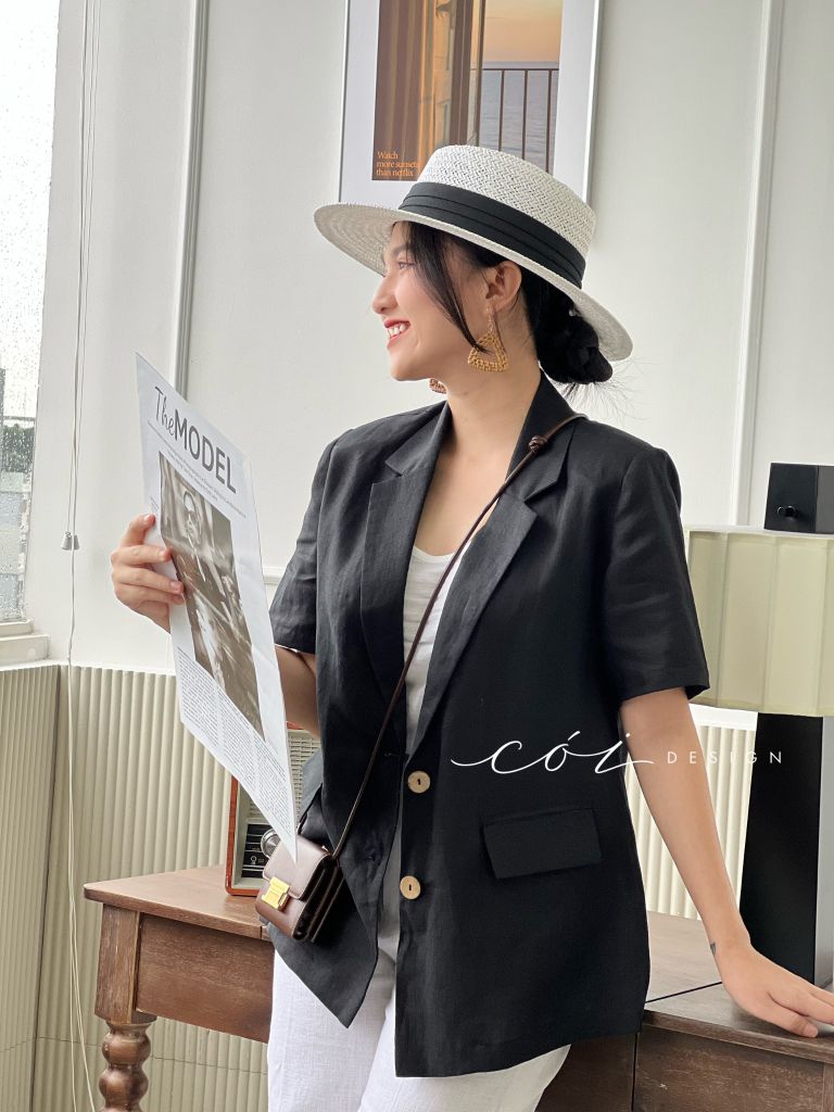 Áo blazer tay ngắn Cói Design