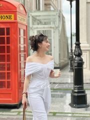 Áo bẹt vai thiết kế nơ Cói Design