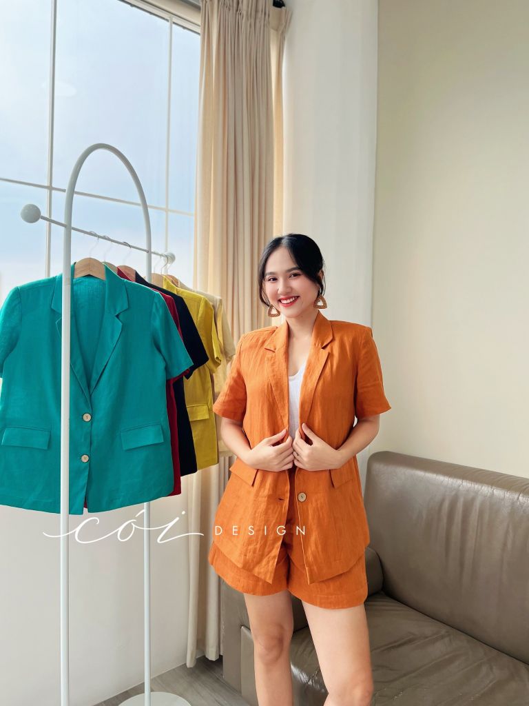 Áo blazer tay ngắn Cói Design