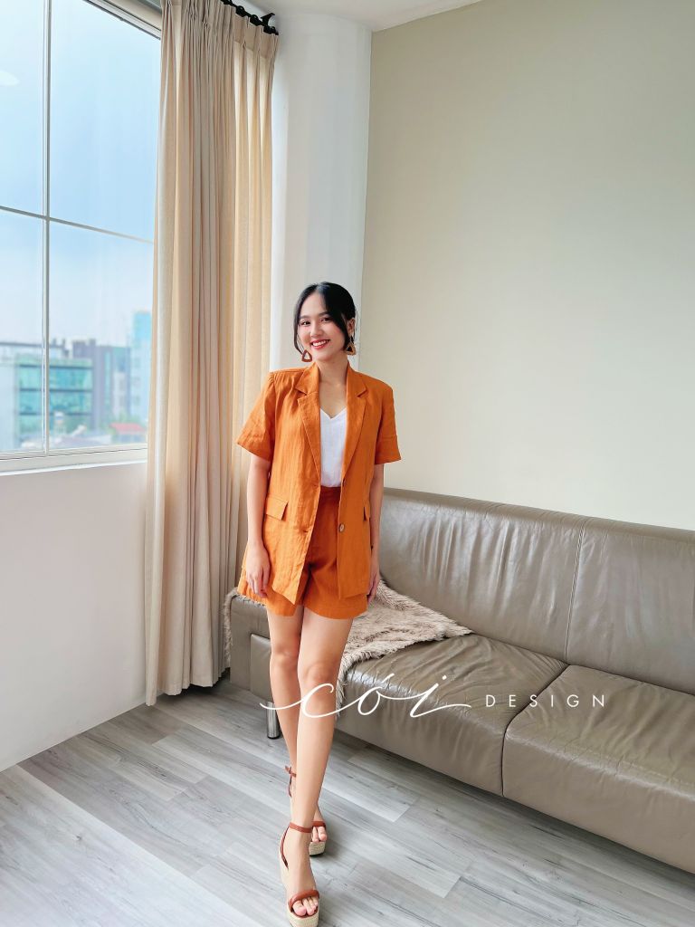 Áo blazer tay ngắn Cói Design