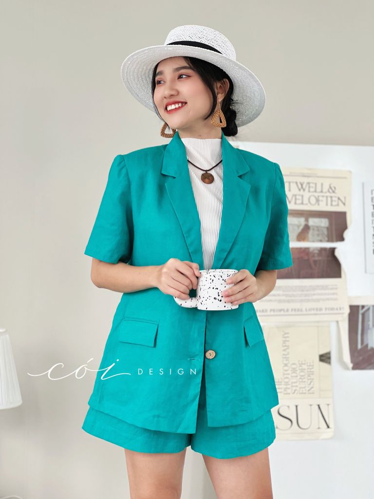 Áo blazer tay ngắn Cói Design