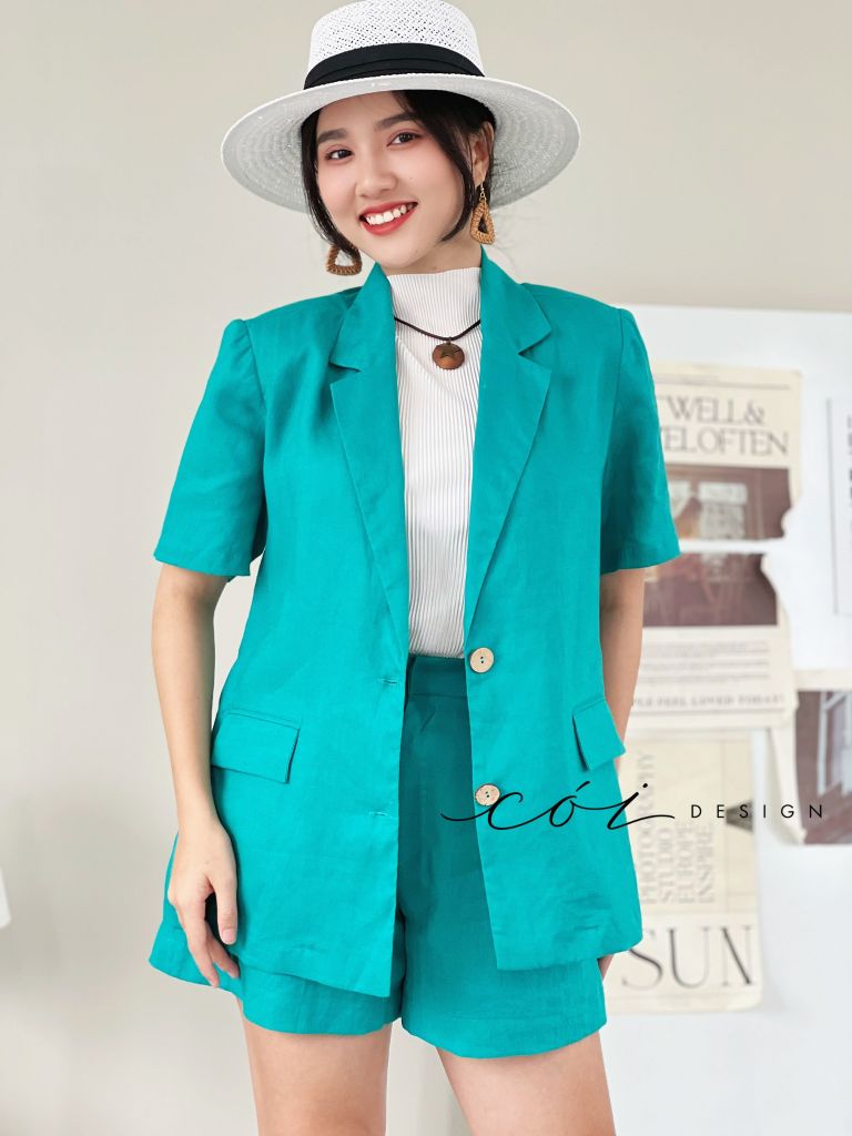 Quần short blazer linen prenium  Cói Design