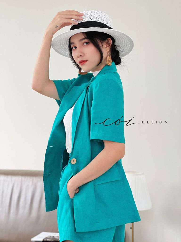 Áo blazer tay ngắn Cói Design