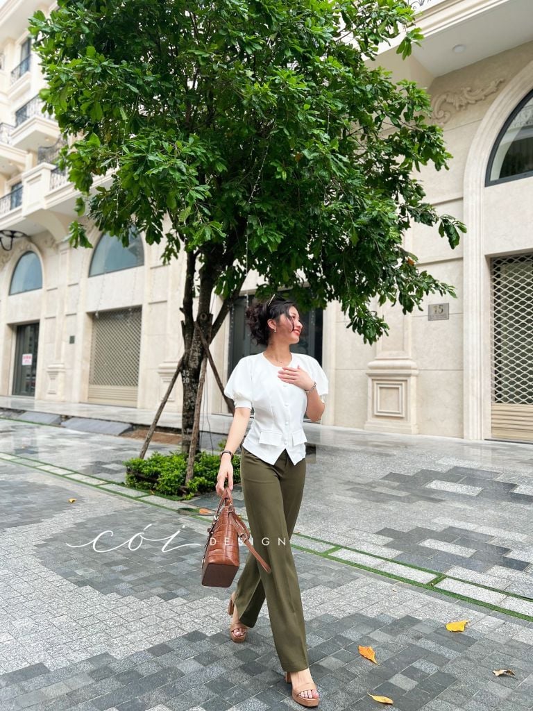 Quần suông gold cao cấp Cói Design