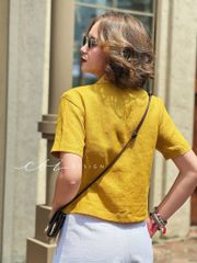 Áo danton 2 hàng nút Linen tưng premium Cói Design