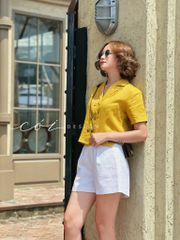 Áo danton 2 hàng nút Linen tưng premium Cói Design