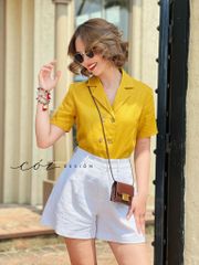 Áo danton 2 hàng nút Linen tưng premium Cói Design