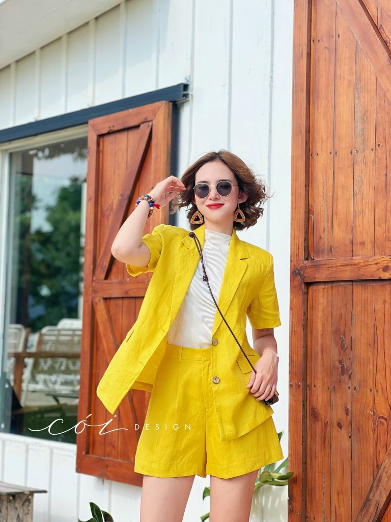 Áo blazer tay ngắn Cói Design