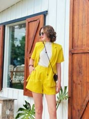 Quần short blazer linen prenium  Cói Design