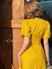 Đầm linen tám mảnh tay bí Linen tưng premium Cói Design