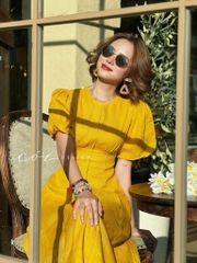 Đầm linen tám mảnh tay bí Linen tưng premium Cói Design
