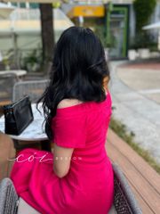 Đầm bẹt vai 2 túi nút bọc Linen tưng premium Cói design