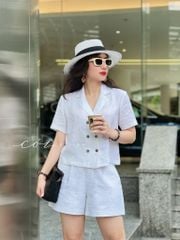 Áo danton 2 hàng nút Linen tưng premium Cói Design