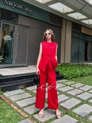 Áo sát nách đắp chéo Linen tưng premium Cói Design