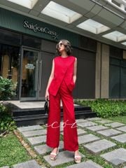 Áo sát nách đắp chéo Linen tưng premium Cói Design