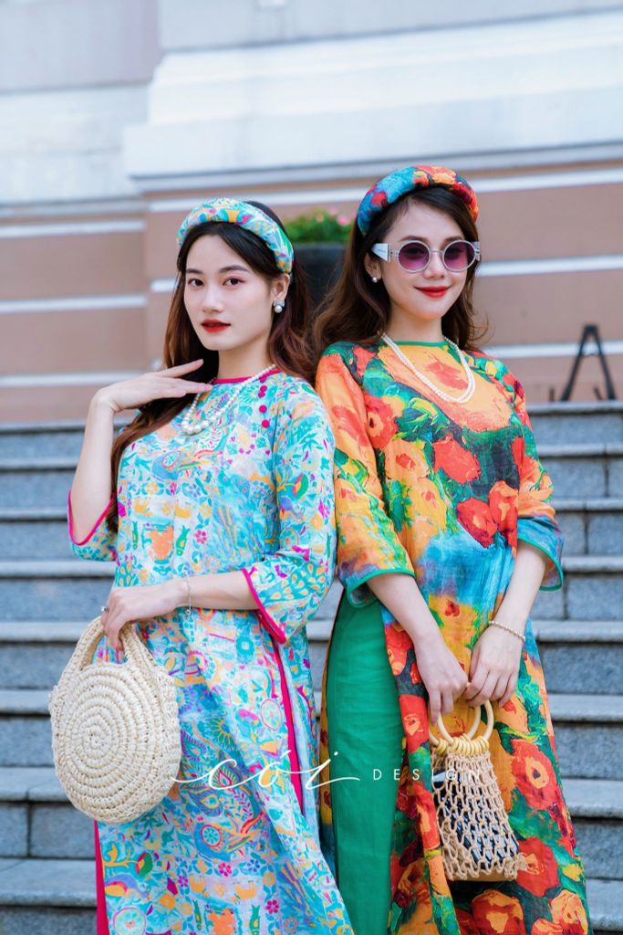 Áo Dài Sắc Xuân Bên Thềm Cói Design