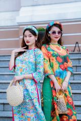 Áo Dài Sắc Xuân Bên Thềm Cói Design