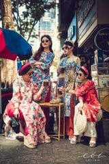 Set áo dài Sắc Xuân Bên Thềm  Cói Design