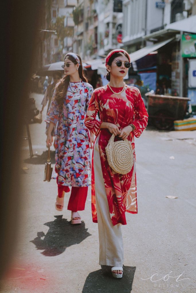 Áo Dài Sắc Xuân Bên Thềm Cói Design