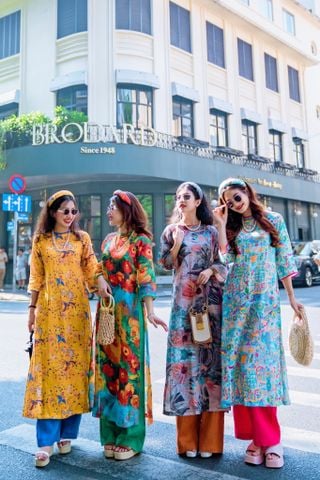 Set áo dài Sắc Xuân Bên Thềm  Cói Design