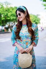 Set áo dài Sắc Xuân Bên Thềm  Cói Design