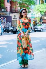 Set áo dài Sắc Xuân Bên Thềm  Cói Design