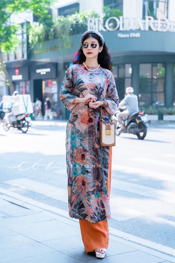Set áo dài Sắc Xuân Bên Thềm  Cói Design