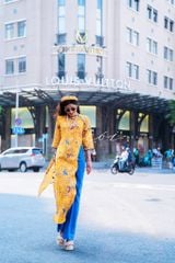 Set áo dài Sắc Xuân Bên Thềm  Cói Design