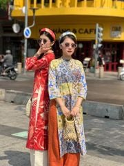 Set áo dài Sắc Xuân Bên Thềm  Cói Design