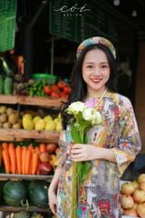 Set áo dài Sắc Xuân Bên Thềm  Cói Design