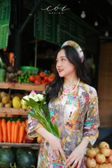 Set áo dài Sắc Xuân Bên Thềm  Cói Design