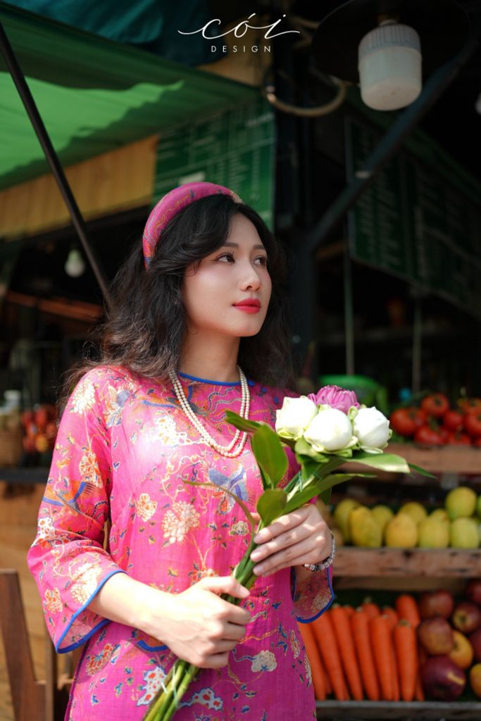 Set áo dài Sắc Xuân Bên Thềm  Cói Design